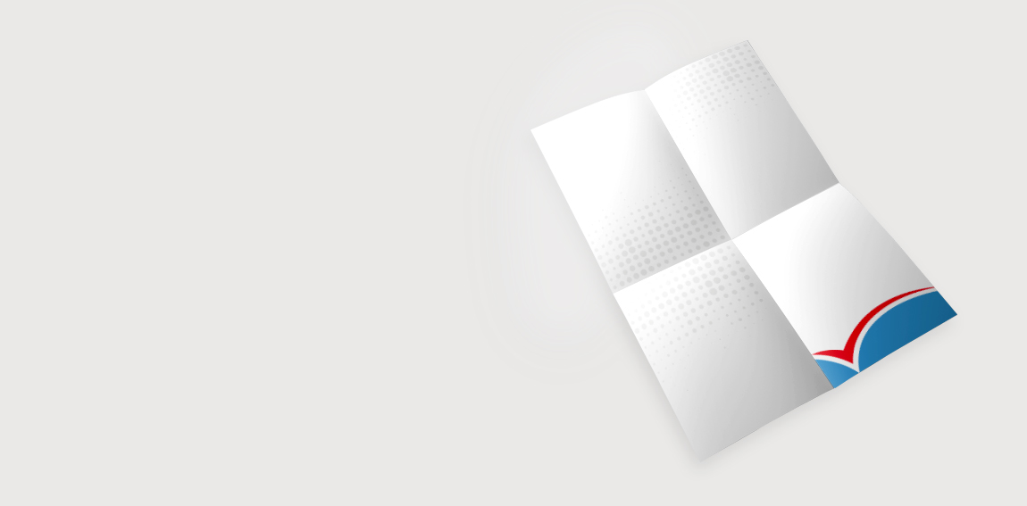 Kreuzbruchfalz Flyer drucken – mehrseitiger Falzflyer mit rechtwinkliger Falzung, bis zu 16 Seiten möglich